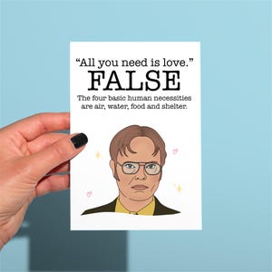 Dwight schrute Office, FALSE, lustige Jubiläums-Valentinsgruß-Karte, lustige Grußkarten, Office-Karte