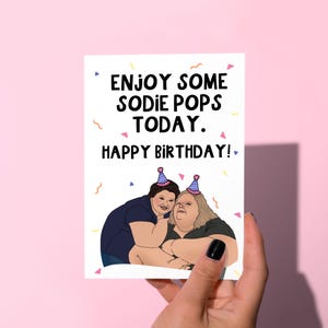 100lb sisters birthday card, funny Amy and Tammy card, funny sisters inspired birthday card