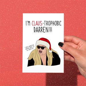 Il biglietto di Natale di GC Gemma Collins, divertente biglietto claustrofobico, divertente biglietto di Natale con gioco, biglietto di Natale iconico