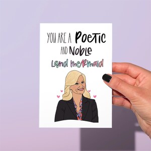 Carte de voeux Leslie Knope, parcs et loisirs, carte drôle, carte meilleur ami