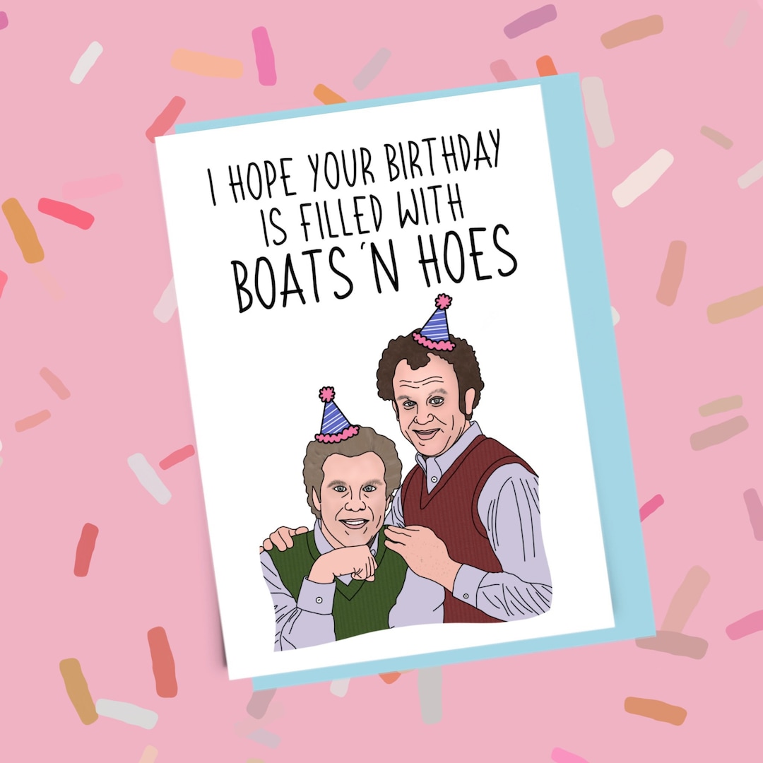 Stepbrothers Funny Birthday Cards Boats N Hoes Funny Dale Etsy