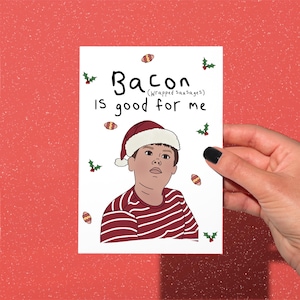 King Curtis Bacon ist gut für mich Weihnachtskarte, King Curtis, Frauentausch, lustige Weihnachtskarte, Lustig eine Grußkarte