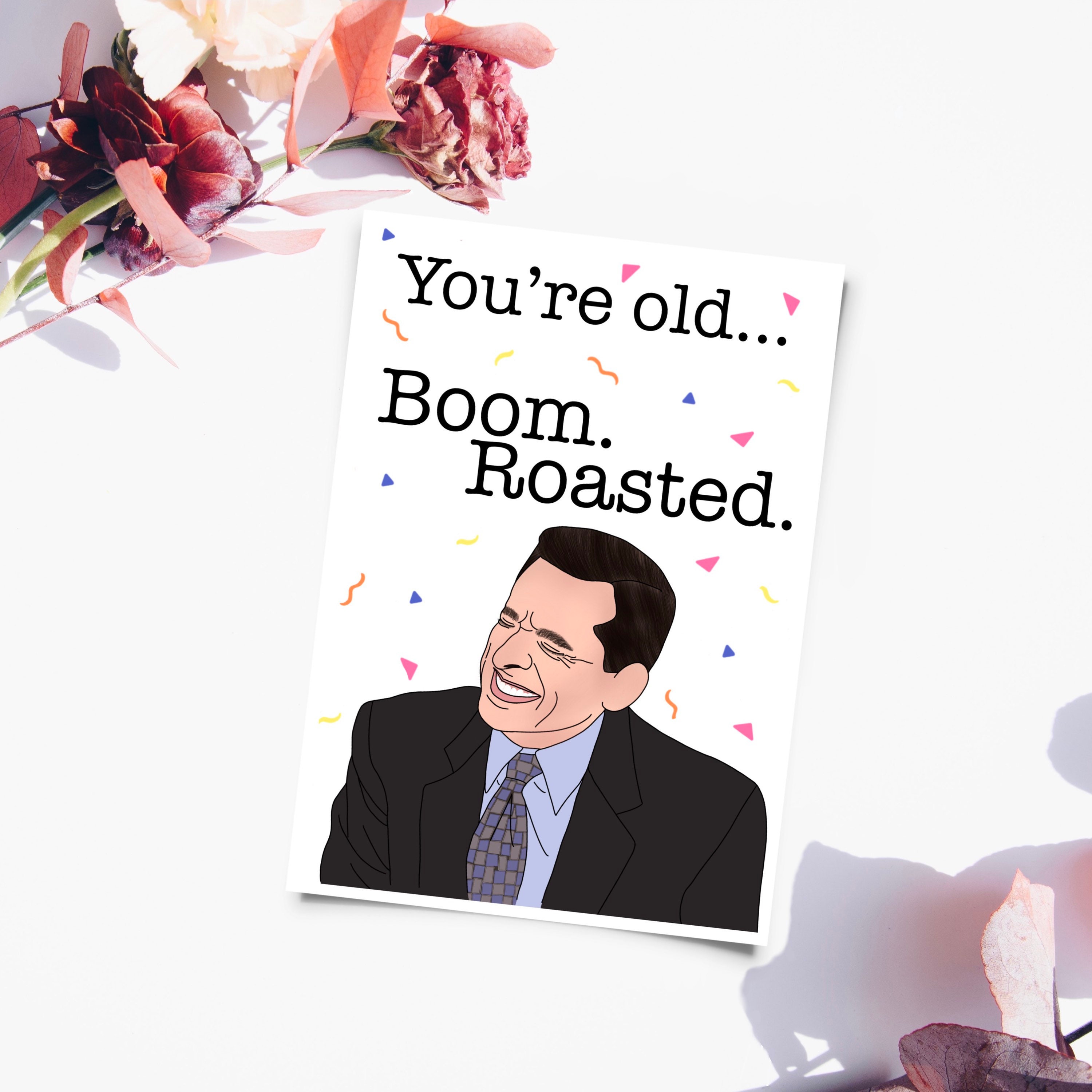 Paper & Party Supplies The Office Funny Birthday Card You're Old Boom