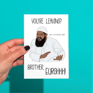 Carte de départ de frère eurgh tiktok, meme drôle carte de départ TikTok, drôle de frère eww quittant un nouveau travail
