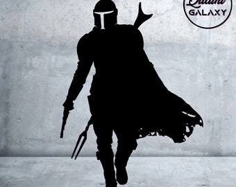 Minimalist Mandalorian SVG – Star Wars Silhouette (Digital Download)