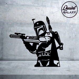 Boba Fett SVG - Boba Fett Action Shot - Digital Download- Minimalist - SVG - PNG - Star wars - Cricut Design - star wars svg