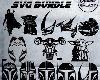 Mandalorian SVG Bundle – 13 Star Wars Designs (Digital Download)