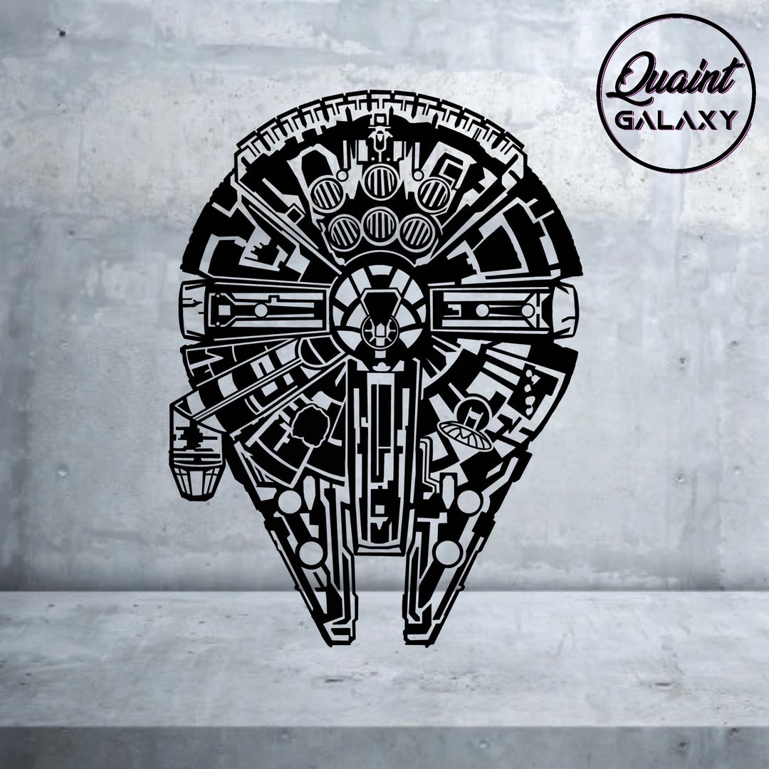 Millennium Falcon SVG - Digital Download- Minimalist - SVG - PNG - Star ...