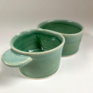 Green Double Condiment Bowl, Snack and Dip Bowl, Candy Dish, Pottery Bowl, Pottery Serving Bowl, Unique Pottery Gifts, Pottery Joined Bowls