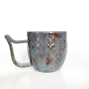 Custom Dragon Scale Mug, Made to Order Dragon Pottery Mug, Ceramic Dragon Mug, Stoneware Dragon Mug, Mermaid Scale Mug, Mystical Fantasy Mug