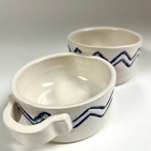 Double Condiment Bowl, Snack and Dip Bowl, Candy Dish, Pottery Bowl, Pottery Serving Bowl, Unique Pottery Gifts, Pottery Joined Bowls