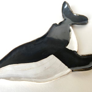 Humpback Whale Trinket Dish, Whale Spoon Rest, Whale Themed Pottery, Unique Pottery Gifts, Ocean Themed Spoon Rest, Ocean Themed Pottery image 9