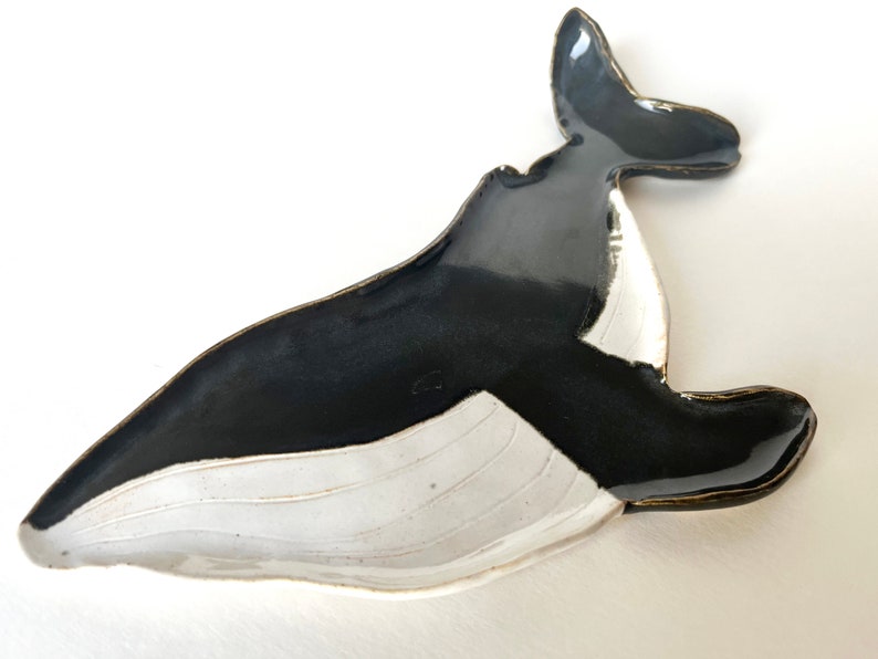 Humpback Whale Trinket Dish, Whale Spoon Rest, Whale Themed Pottery, Unique Pottery Gifts, Ocean Themed Spoon Rest, Ocean Themed Pottery image 9