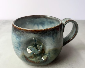 Humpback Whale Charm Themed Pottery Mug