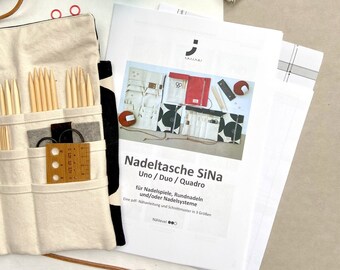 Nadeltasche SiNa - deutsche Version - Papierschnittmuster und farbige Anleitung zum Nähen von 3 Größen - stricken
