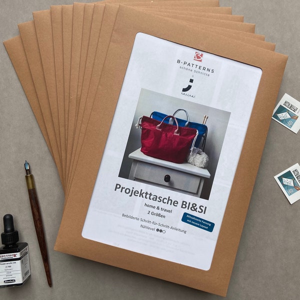 Projekttasche Bi&Si - Papierschnittmuster und Nähanleitung