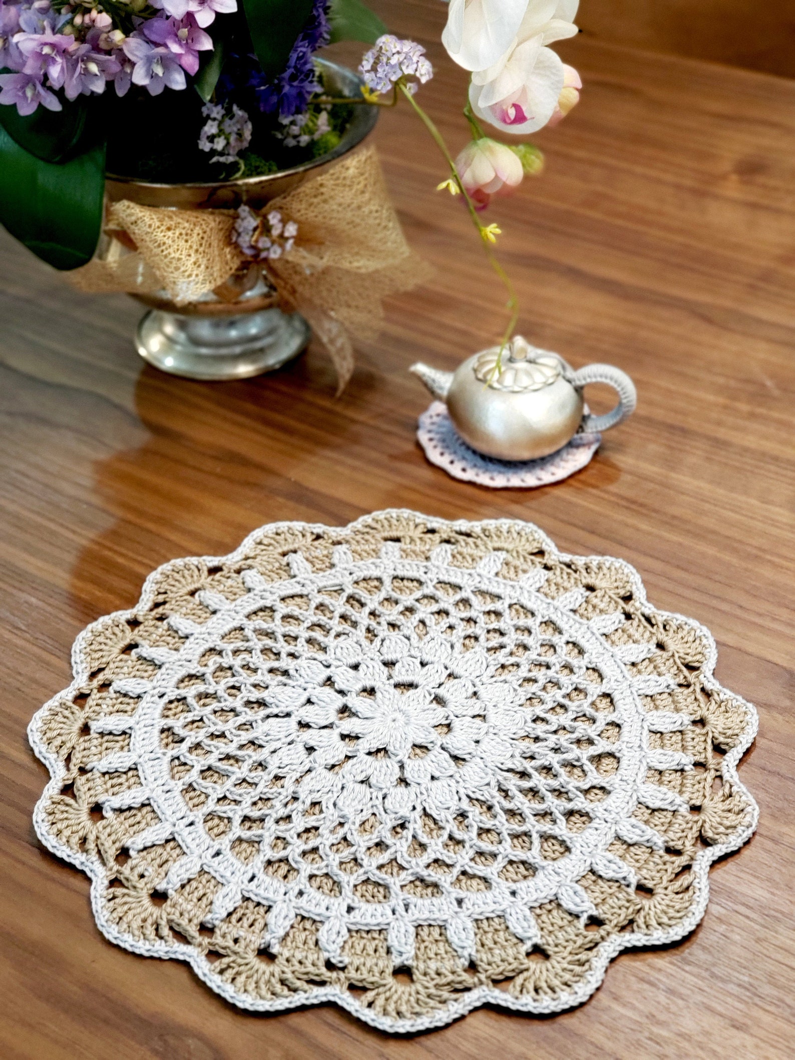PDF Pattern Doily Placemat Crochet Placemat Pattern Etsy
