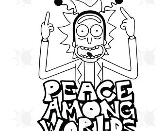 Free Silhouette Rick And Morty Svg SVG PNG EPS DXF File