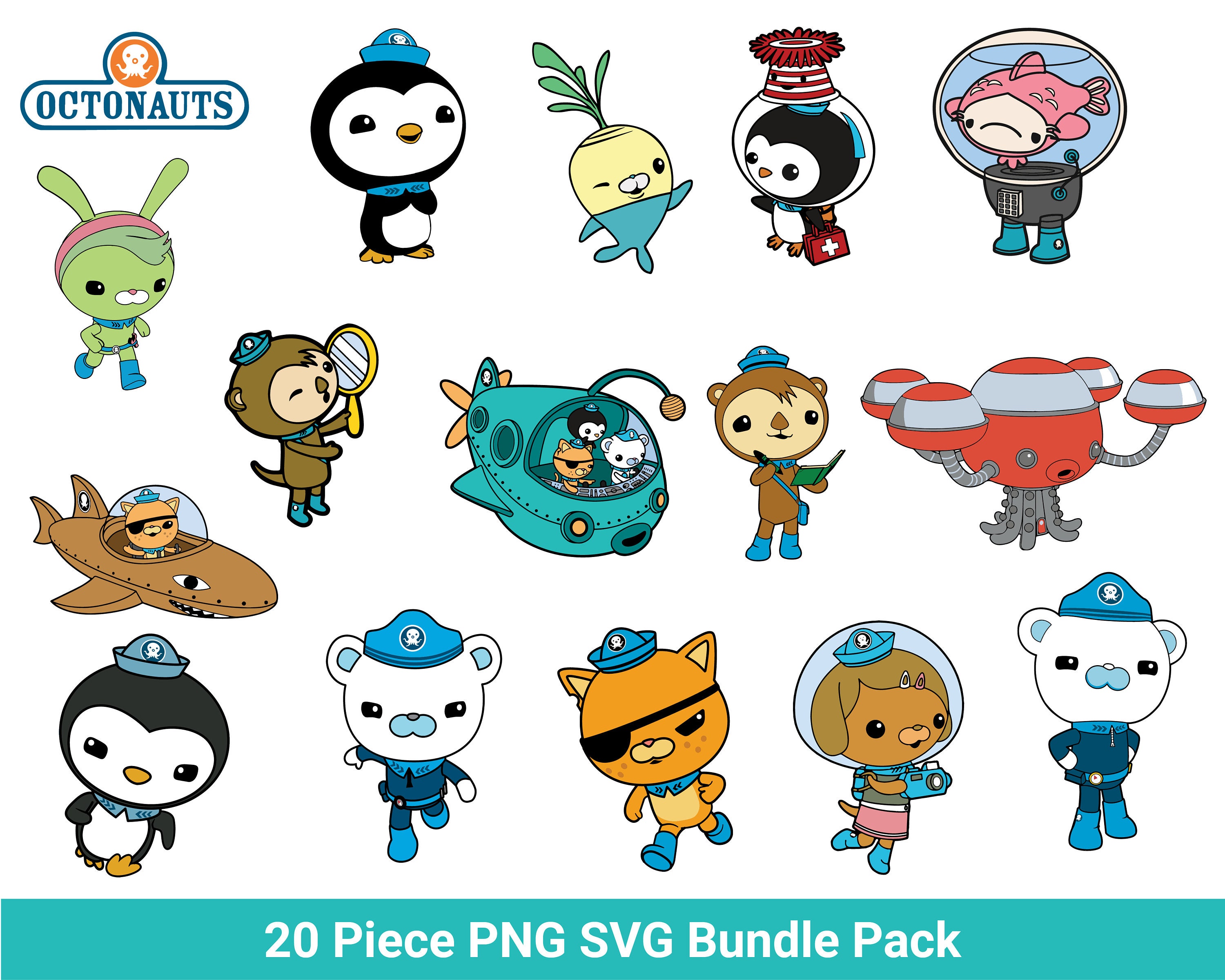 Octonauts Piece Bundle Pack Svg Png Captain Barnacles Etsy Singapore