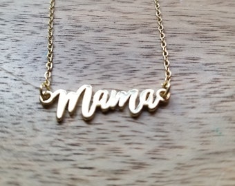 Mama Necklace in Gold