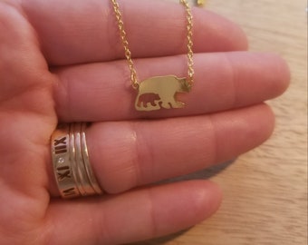 Mama & Baby Bear Necklace