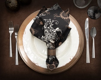 B-B-W Fabric Napkins - Set of 4