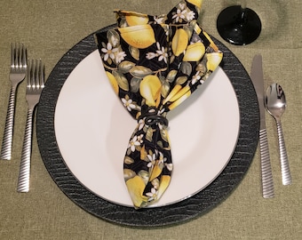Lemon Fabric Napkins - Set of 4