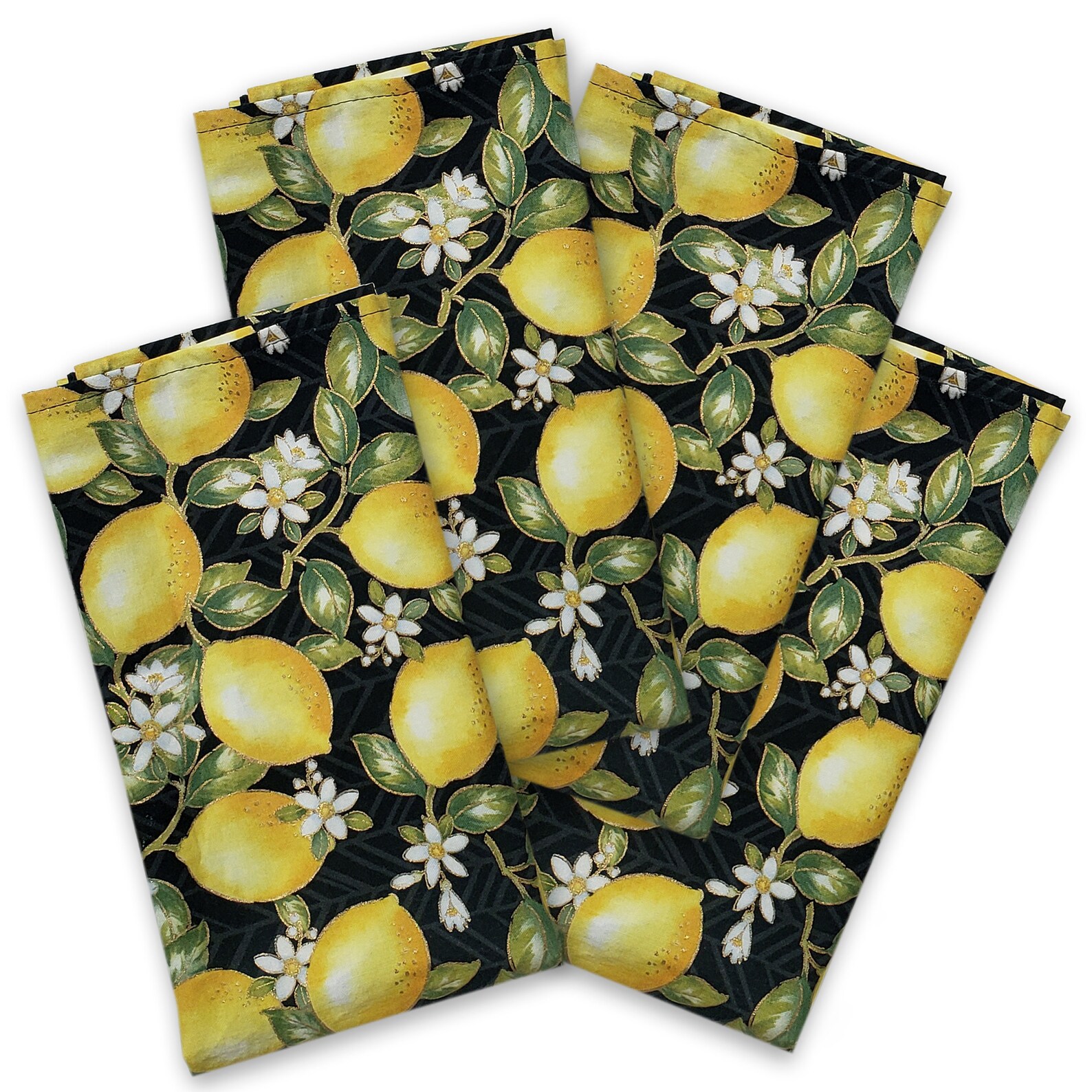 Lemon Fabric Napkins Set of 4 Etsy