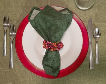 Green Fabric Napkins - Set of 4