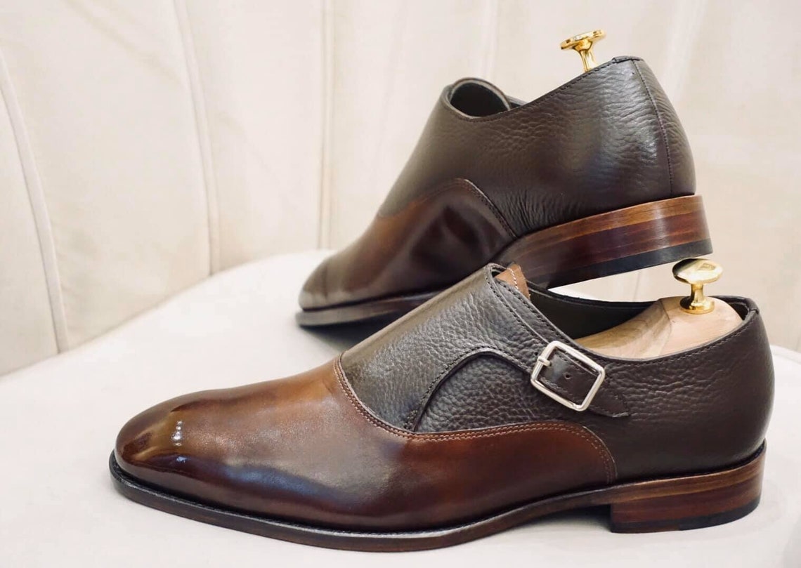 mens single strap monk shoes
