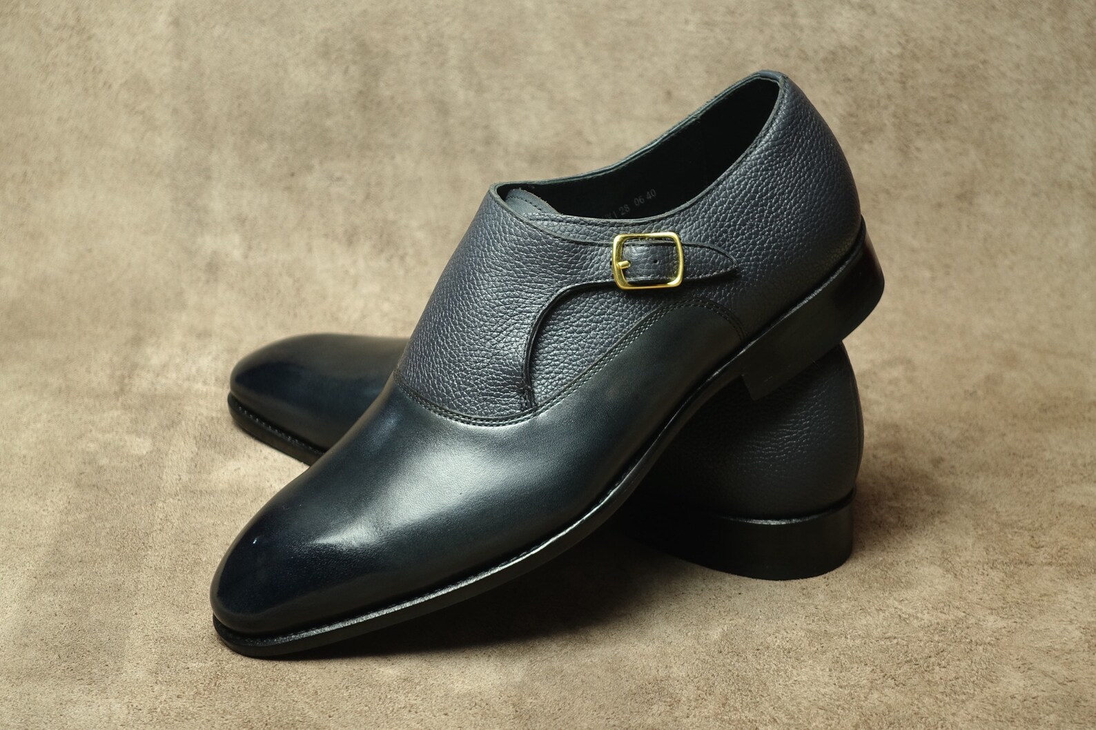 mens single strap monk shoes