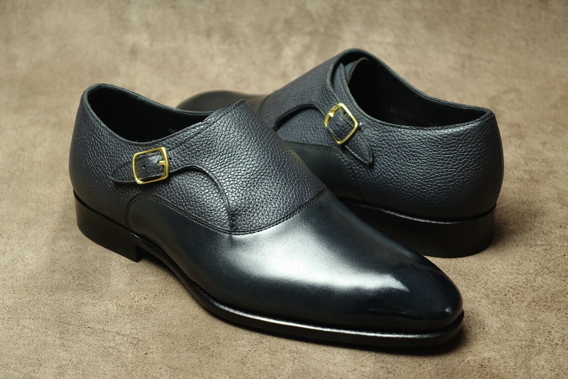 mens single strap monk shoes