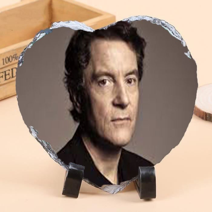 Francis Cabrel Ardoise Décorative 20/20 cm avec Socle de Présentation Cadeaux Fan