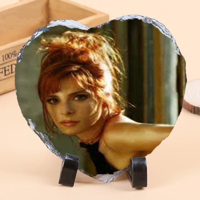 Mylène Farmer Ardoise Décorative 20/20 cm avec Socle de Présentation Cadeaux Fan