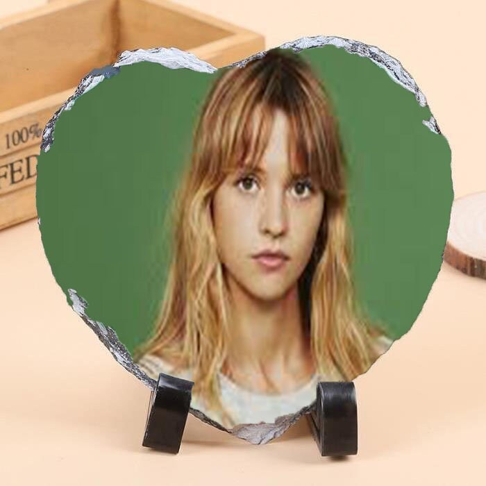 Angele Ardoise Décorative 20/20 cm avec Socle de Présentation Cadeaux Fan