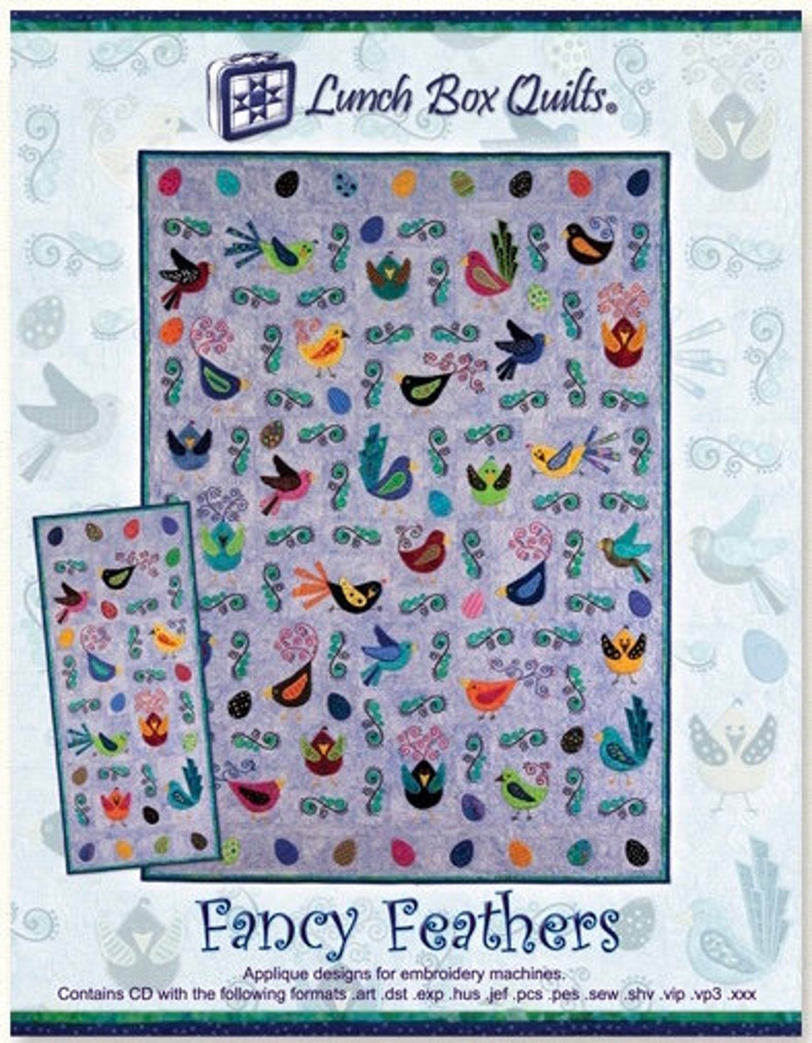 Lunch Box Quilts fancy Feathers Appliqué Designs Etsy