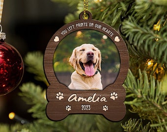 Pet Memorial Gift, Custom Pet Memorial Ornament With Photo, Dog Loss ...