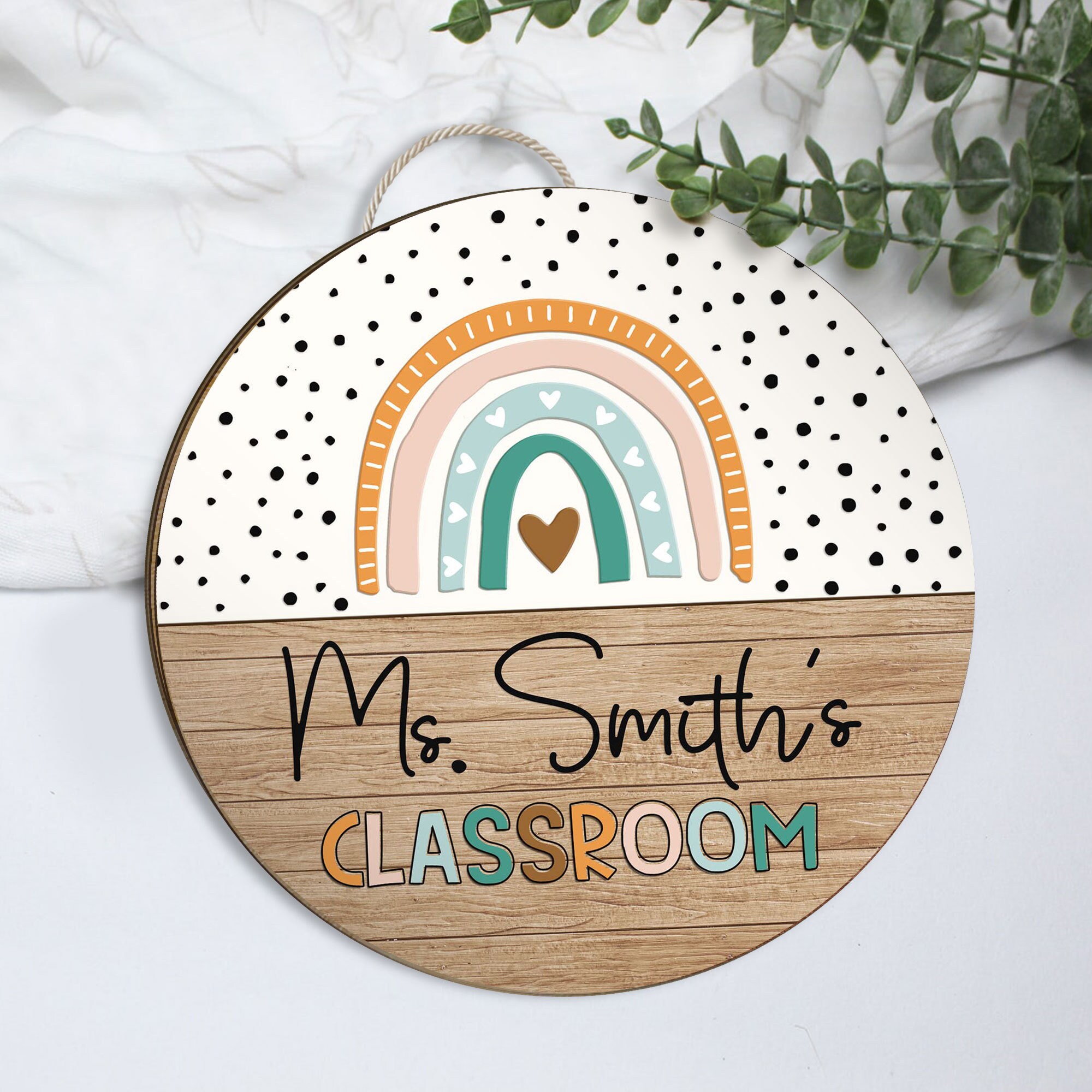 Custom Teacher Door Sign, Classroom Door Decor, Teacher Name Sign ...