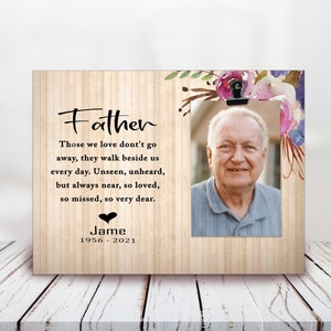 Perte de père papa - cadeau commémoratif papa - perte de papa - cadeau du souvenir - cadre photo personnalisé 5 x 7 - cadre perte personnalisé