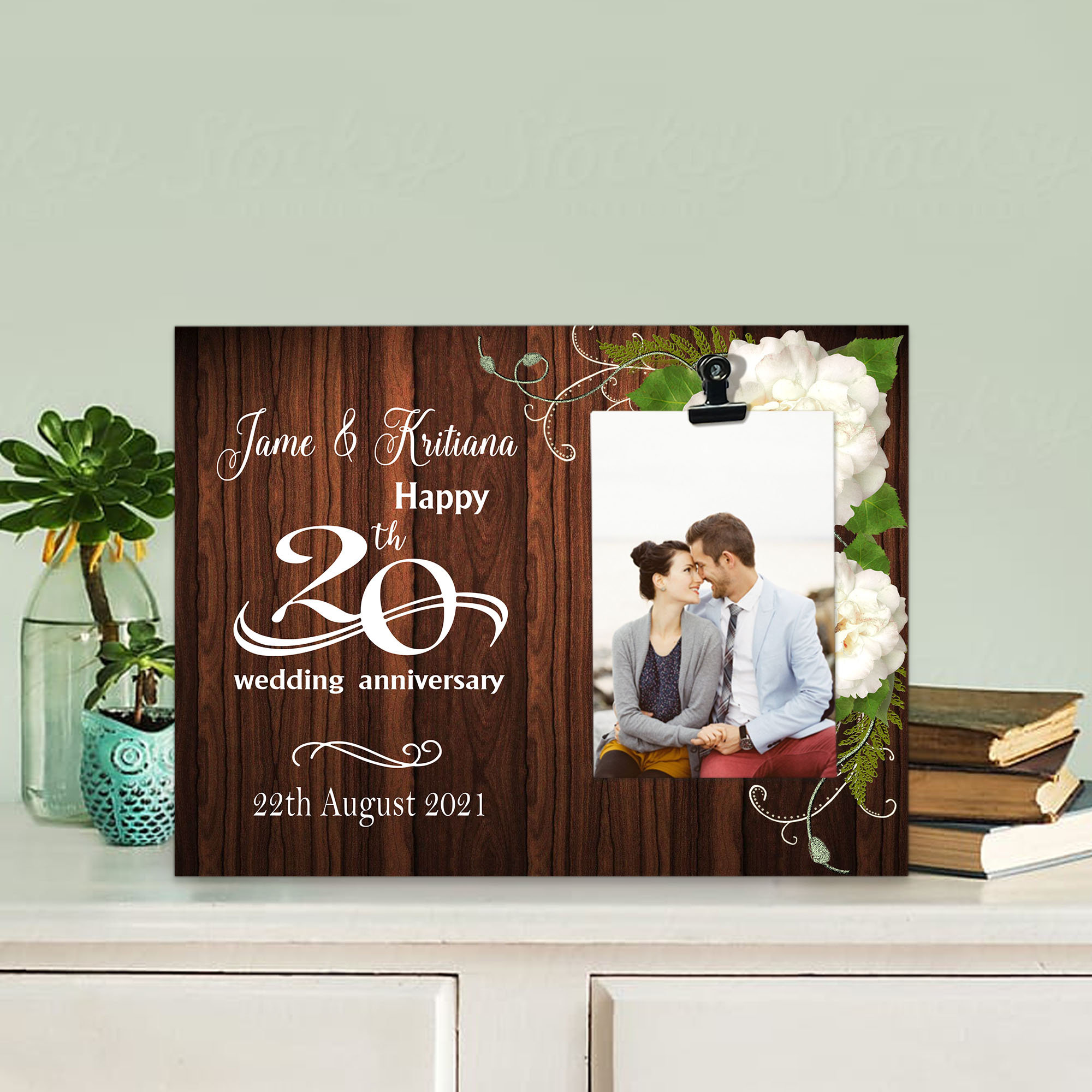 20th Wedding Anniversary Photo Frames Gift for Parents Porcelain Anniversary Personalized Photo Frames Porcelain Wedding Anniversary Etsy