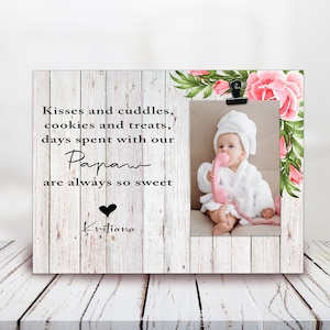 Papaw Gift Papaw Father&#39;s Day Gift For Papa  Gift From Grandkids Picture Frame  Grandpa Gift  Personalized Grandpa Gift 5x7 Picture Frame