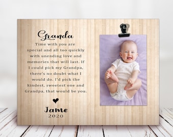 Grandpa Gift Father's Day Gift For Grandpa  Gift From Grandkids Picture Frame  Grandpa Gift Personalized Grandpa Gift  5x7 Picture Frame