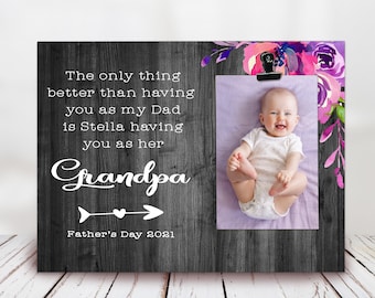 Grandpa Gift Father's Day Gift For Grandpa  Bushel & A Peck Grandpa Picture Frame  Grandpa Gift From Grandkids  5x7 Picture Frame