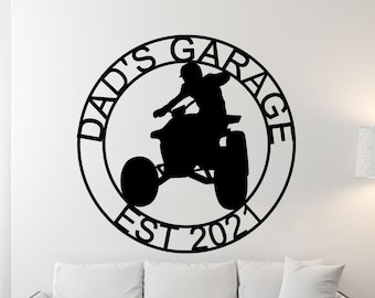 Four Wheeler Parking Sign, Four Wheeler Sign, ATV Sign, ATV Parking Sign, ATV Driver Gift, Four Wheeler Decor, Metal Sign, Personalized