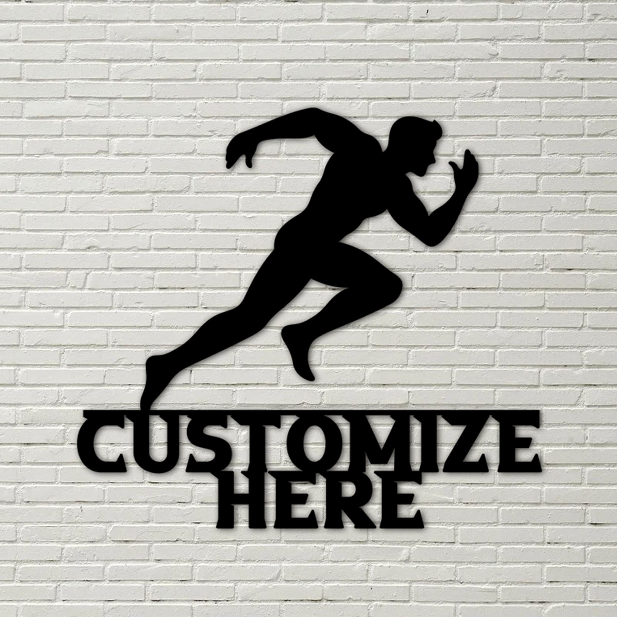 Customizable Metal Sprinter Sign, Personalized Track Sign, Track ...