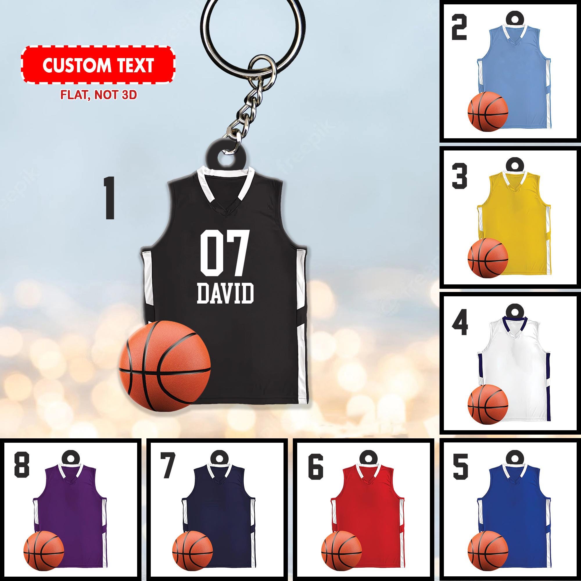 Basketball Jersey Keychain, Basketball Player Gift, Basketball Lover ...