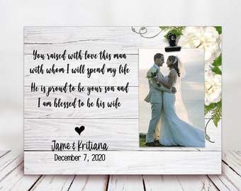 Personalized In Laws Wedding Gift Picture Frame - Wedding Thank You Gift For Parents - Personalized Gift For Parents In Laws