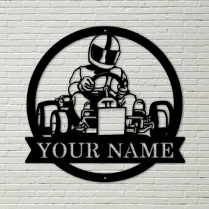 Gepersonaliseerde Go Kart Racing led metalen bord, Custom Go Kart Racing metalen bord, aangepaste Go Kart naambord, Go Kart Sign, Karting Racing Sign