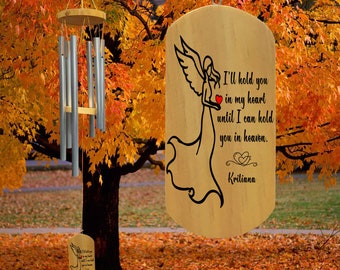 Personalized Sympathy Gift, Memorial Angel Wind Chime, Miscarriage Death, Loss Baby, Child Parent, Loss Loved one, Bereavement Gift