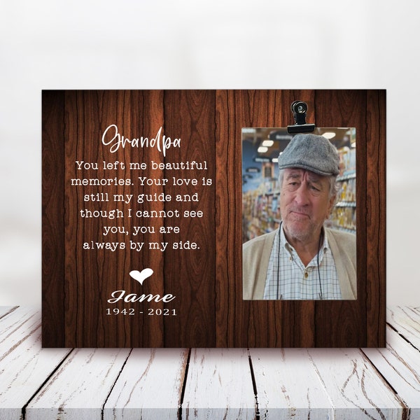 Grandpa Loss - Grandpa Memorial Gift - Dad Loss - Remembrance Gift - Personalized Picture Frame 5x7 - Personalized Loss Frame